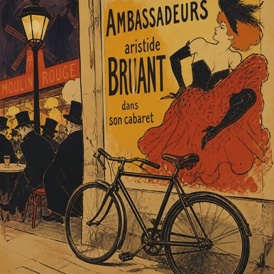 bicyle resting against a wall