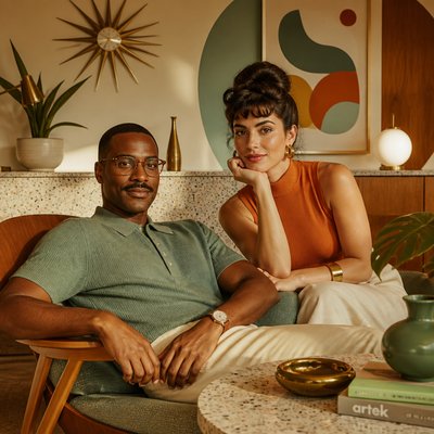 portrait of two people together