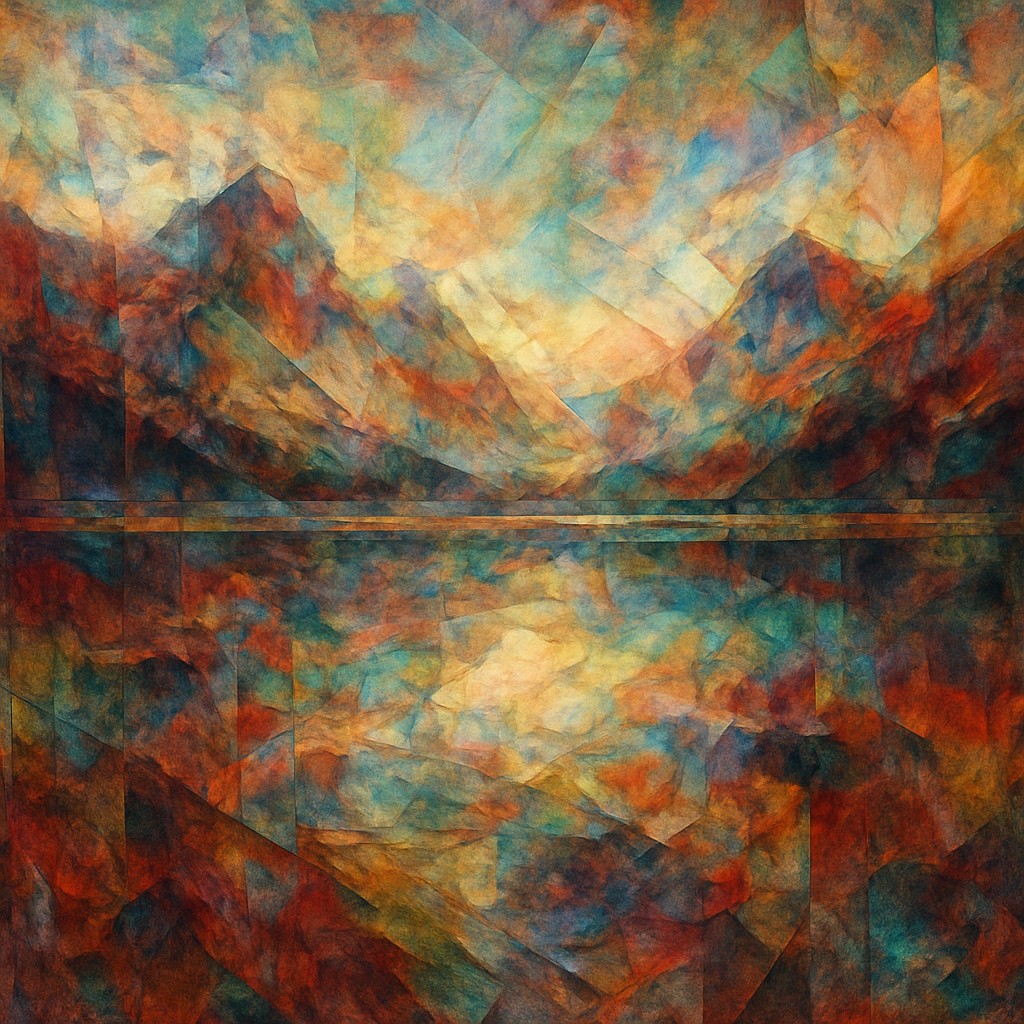 serene landscape with mountains and water