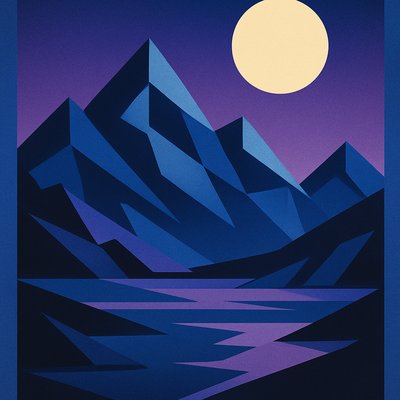 serene landscape with mountains and water