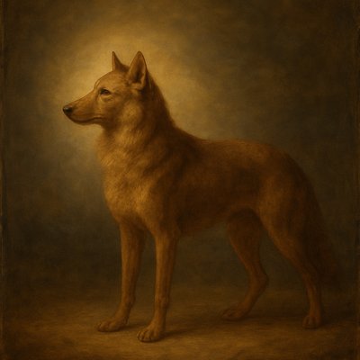 animal standing in natural pose