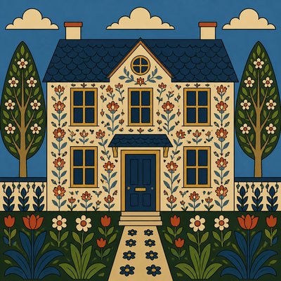 house with front view — Flatness Art Style