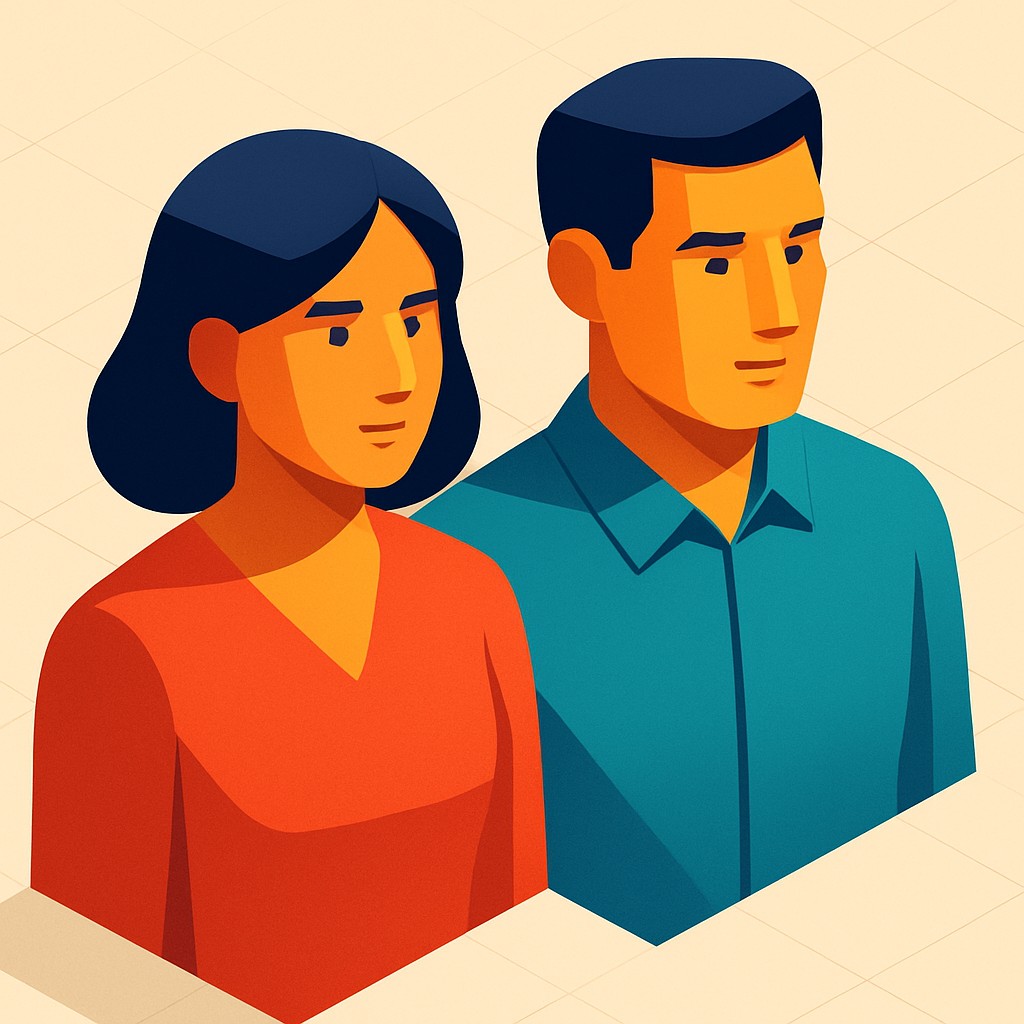 portrait of two people together