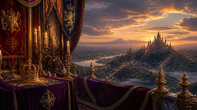 sweeping panoramic landscape with a dramatic sky