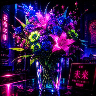 bouquet of flowers in a glass vase