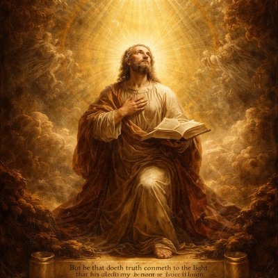 “But he that doeth truth cometh to the light, that his deeds may be made manifest, that they are wrought in God.” (John 3:21, KJV)
