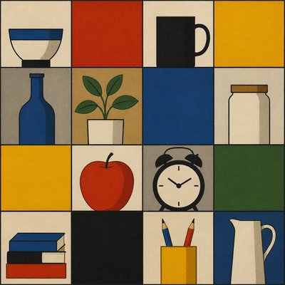 still life with everyday objects