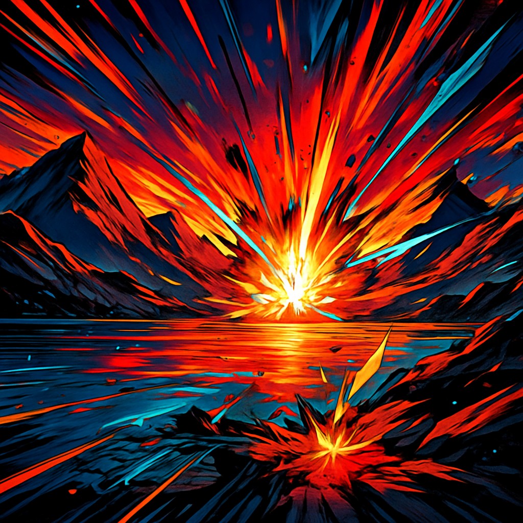 serene landscape with mountains and water