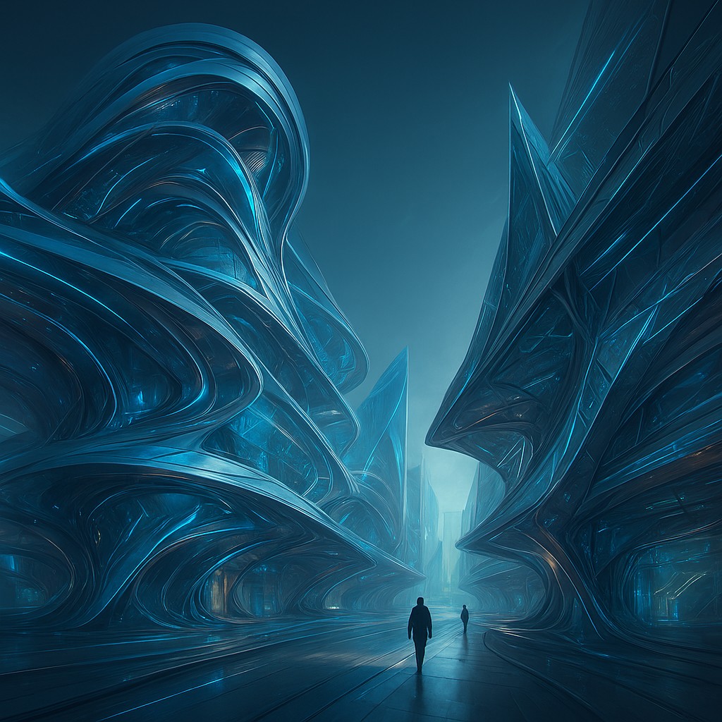 Futuristic Architecture Art Style Transfer Example