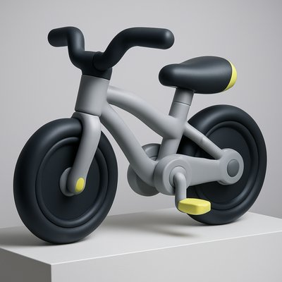 bicyle resting against a wall