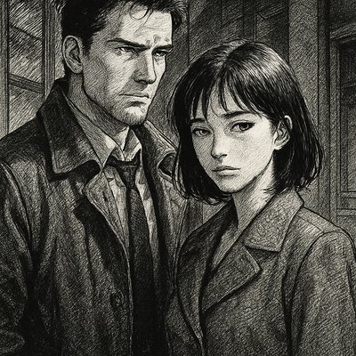 portrait of two people together