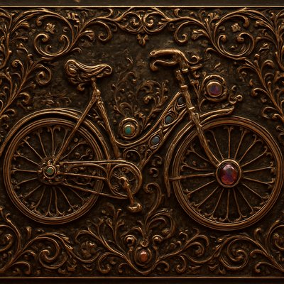 bicyle resting against a wall