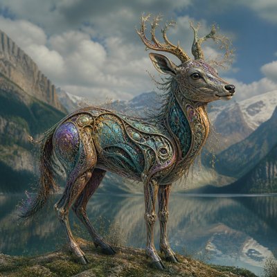 animal standing in natural pose — AI Art Style