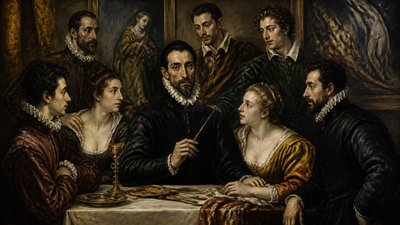 El Greco the artist with his models