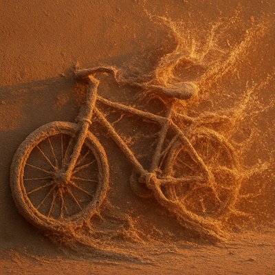 bicyle resting against a wall