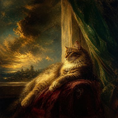 a cat lounging in a sunlit window