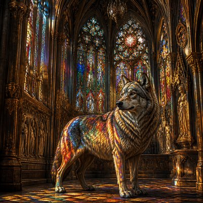 animal standing in natural pose — Gothic Cathedral Art