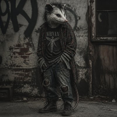 animal standing in natural pose — Grunge Fashion Style