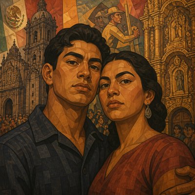 portrait of two people together