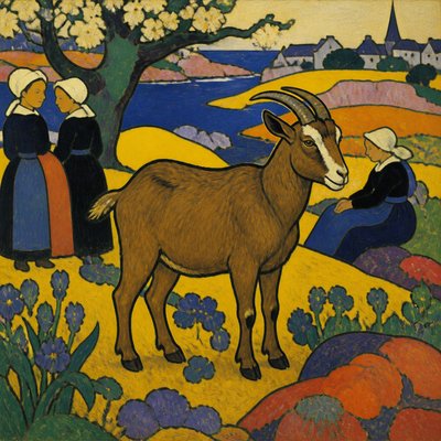 animal standing in natural pose — Pont-Aven Art Style