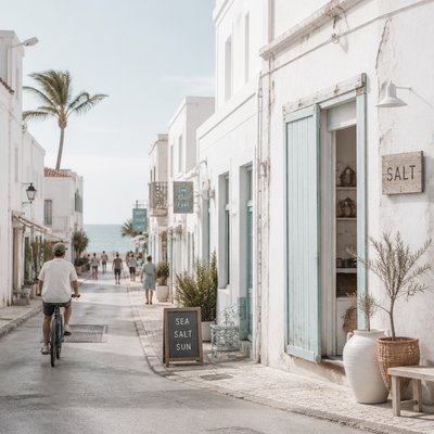 urban street with city activity — Coastal Interior Design