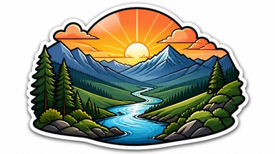 a vast valley with a river winding toward distant mountains at sunrise, no people, no text