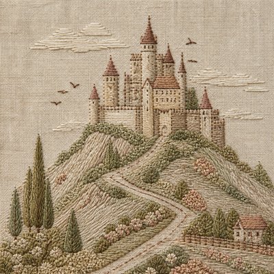 majestic castle on a hilltop