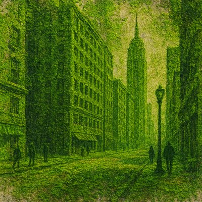 Moss Graffiti Street Art Style Style Transfer Example