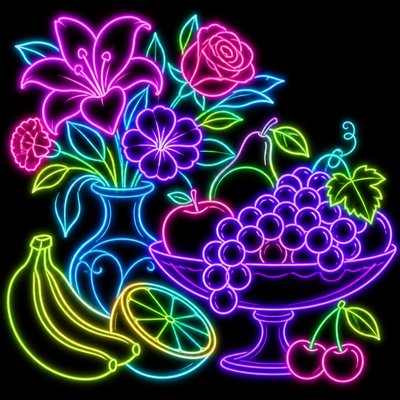 Neon Outline Style 3
