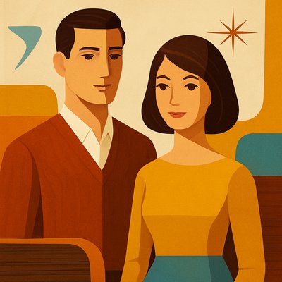 portrait of two people together