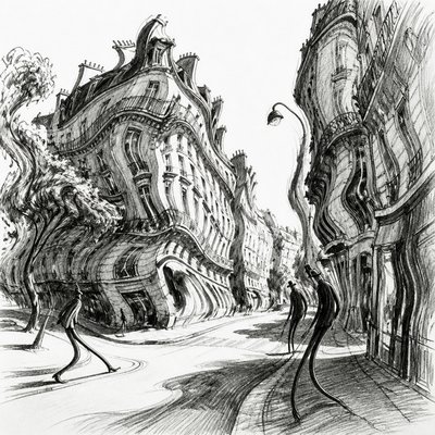 Distortion Art Style Style Transfer Example