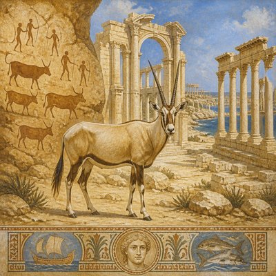 animal standing in natural pose — Libyan Art Style