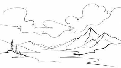 sweeping panoramic landscape with a dramatic sky
