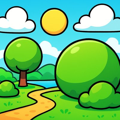 wide landscape with natural scenery