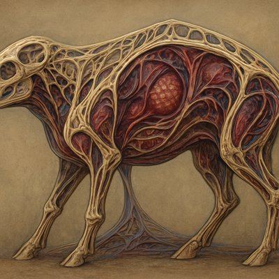 animal standing in natural pose