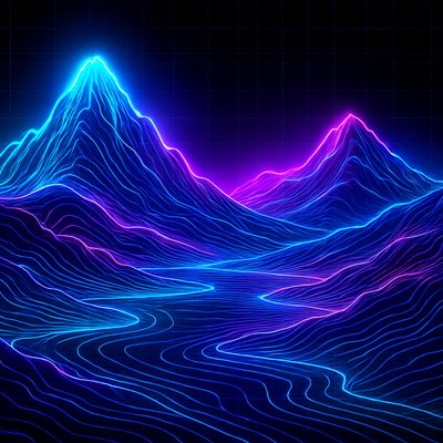 Topographic Neon Mapping 2