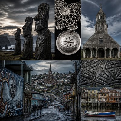 urban street with city activity — Chilean Art Style