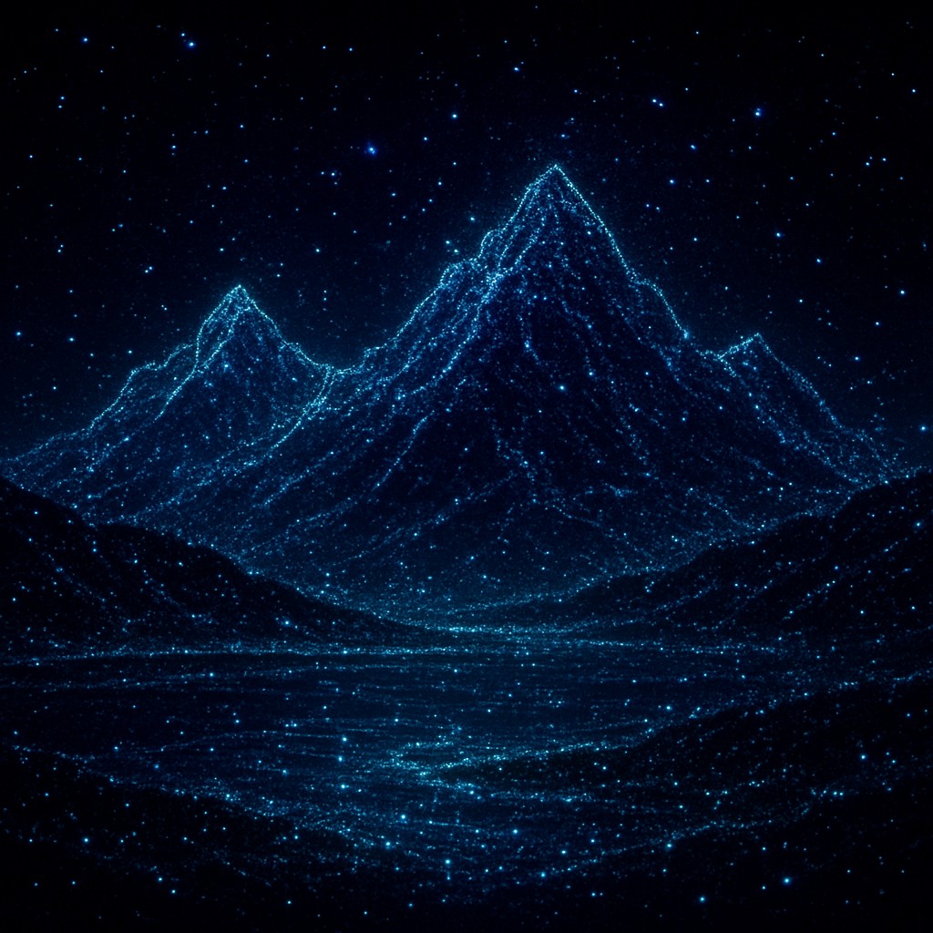 serene landscape with mountains and water