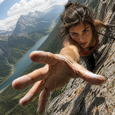 wide landscape with natural scenery — Foreshortening Art Style