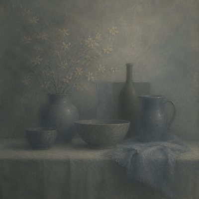 still life with everyday objects — Tonal Unity Art Style