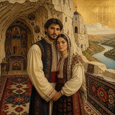 portrait of two people together