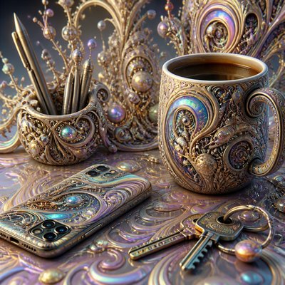 still life with everyday objects — AI Art Style