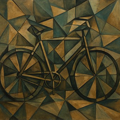 bicyle resting against a wall