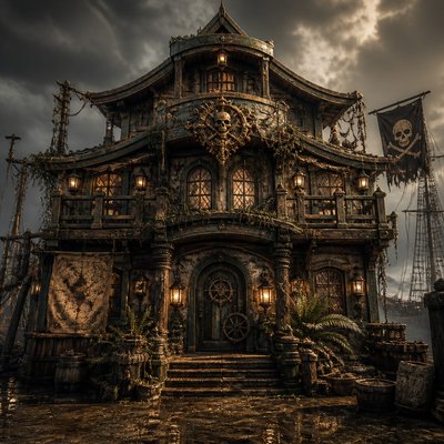 house with front view — Piratecore Aesthetic