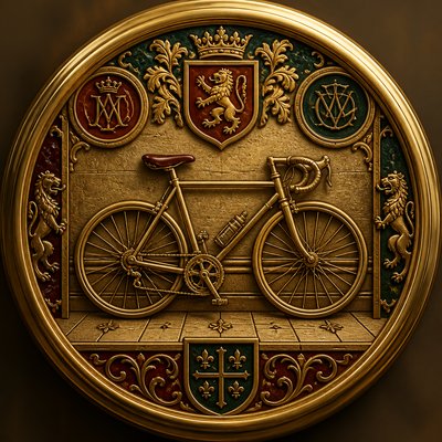 bicyle resting against a wall — Signet & Heraldic Jewelry Design