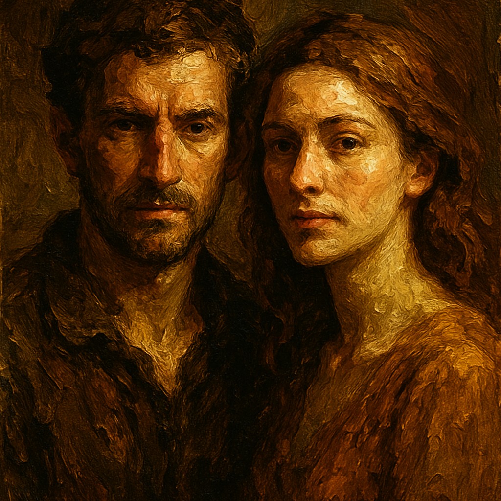 portrait of two people together