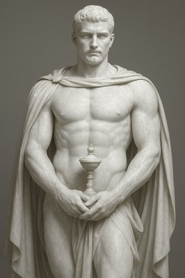 a statue of a man with a fountain in his hands