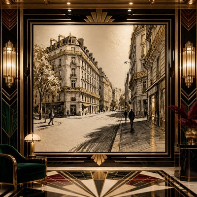 Art Deco Interior Design Style Transfer Example
