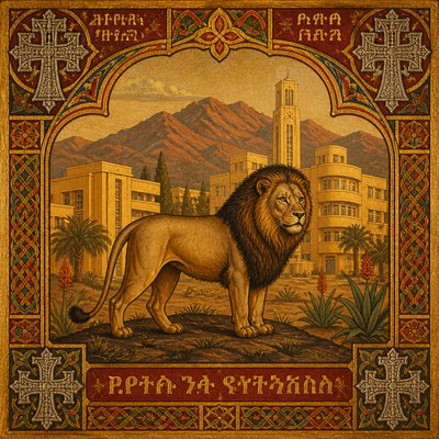 animal standing in natural pose — Eritrean Art Style