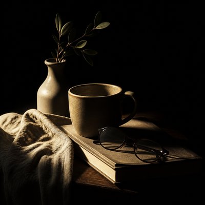 still life with everyday objects — Light and Shadow Art Style